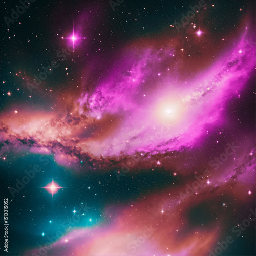 Fototapeta Naklejka Na Ścianę i Meble -  colorful nebula in the universe. elements of this image furnished by nasa.