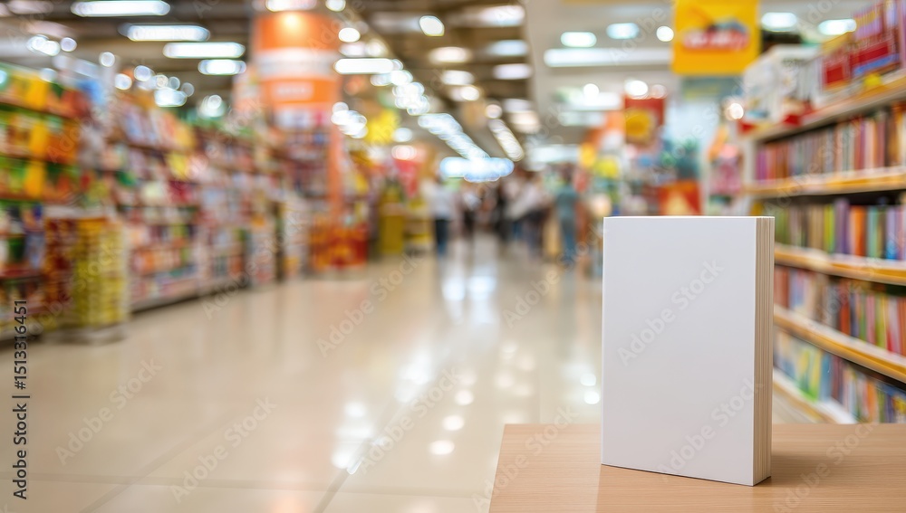 Fototapeta premium Blank book in supermarket