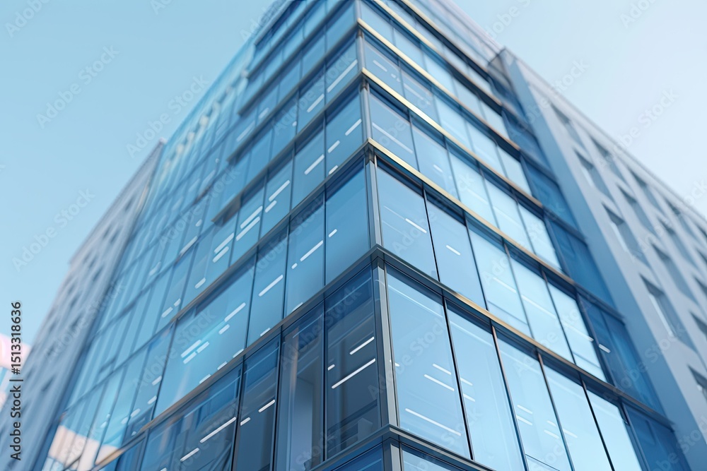 Vibrant Image of Modern Office Building in the City Vibrant Image of Modern Office Building in the City