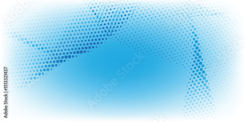 Halftone faded gradient texture. Grunge halftone grit background. White and blue sand noise wallpaper. Retro pixilated vector backdrop