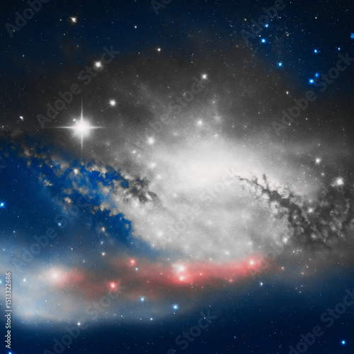 Fototapeta Naklejka Na Ścianę i Meble -  colorful nebula in the universe. elements of this image furnished by nasa.