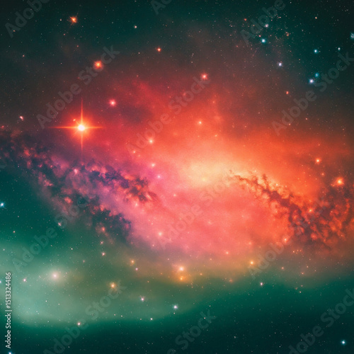 Fototapeta Naklejka Na Ścianę i Meble -  colorful nebula in the universe. elements of this image furnished by nasa.
