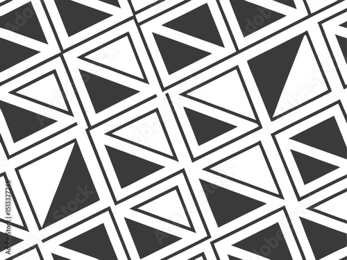 Abstract geometric black white triangle pattern