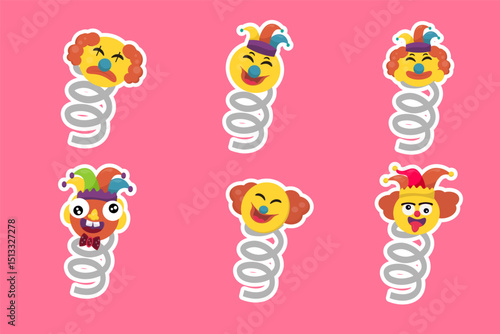  Set of april fool day sticker collection 