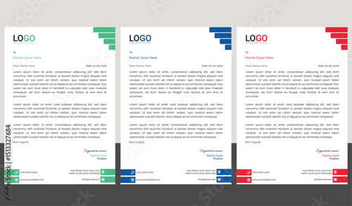 Professional business letterhead with a minimalist style and structured format,Bundle perfect for company correspondence, official memos, and branding needs