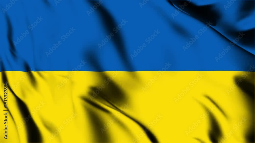 Ukrainian flag. Ukraine. Flag fluttering in the wind. Fullscreen looping animation Ukrainian flag. Ukraine. Flag fluttering in the wind. Fullscreen looping animation