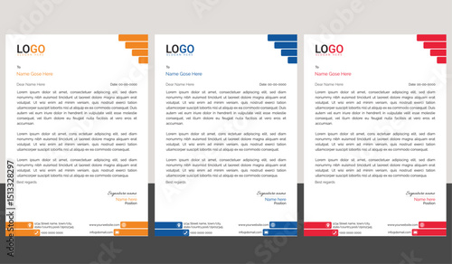 Professional business letterhead with a minimalist style and structured format,Bundle perfect for company correspondence, official memos, and branding needs