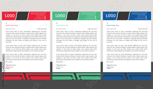 Professional business letterhead with a minimalist style and structured format,Bundle perfect for company correspondence, official memos, and branding needs