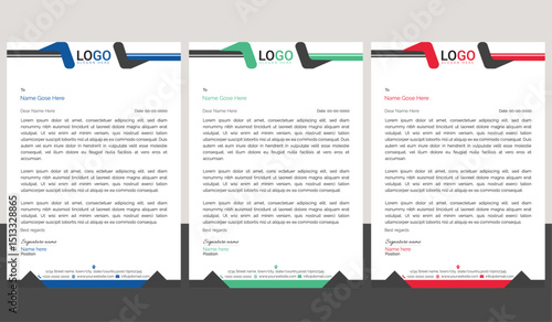 Professional business letterhead with a minimalist style and structured format,Bundle perfect for company correspondence, official memos, and branding needs
