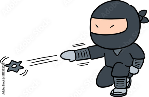 Fototapet Illustration of ninja