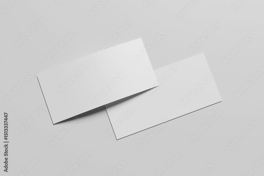 Blank Gift Voucher for Mockup - 3D Rendering Blank Gift Voucher for Mockup - 3D Rendering