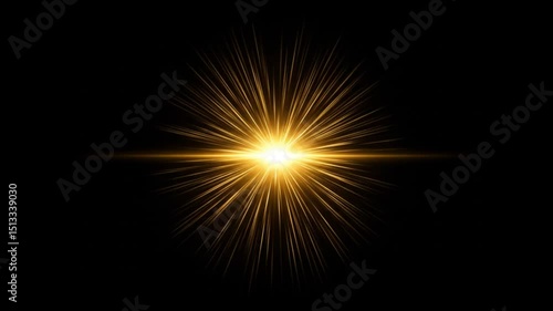 Wallpaper Mural Golden light burst abstract graphic Torontodigital.ca