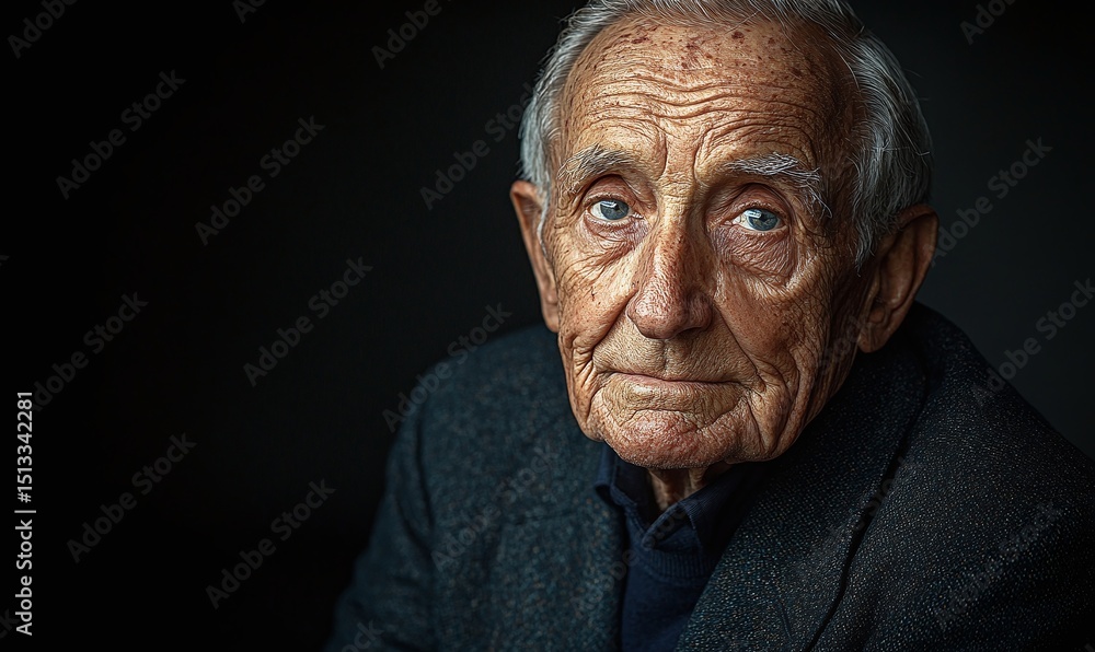 Close Up Portrait Of Mature Man With Textured Skin And Thoughtful Expression Close Up Portrait Of Mature Man With Textured Skin And Thoughtful Expression