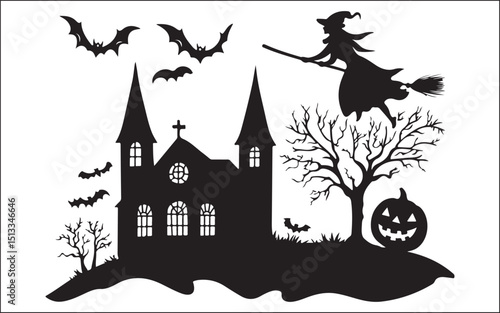 spooky halloween house