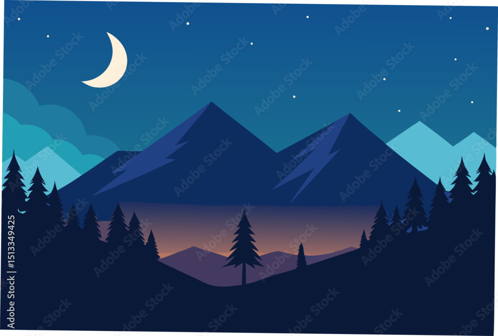 Fototapeta premium winter landscape with mountains