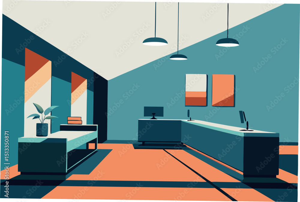 Naklejka premium modern living room