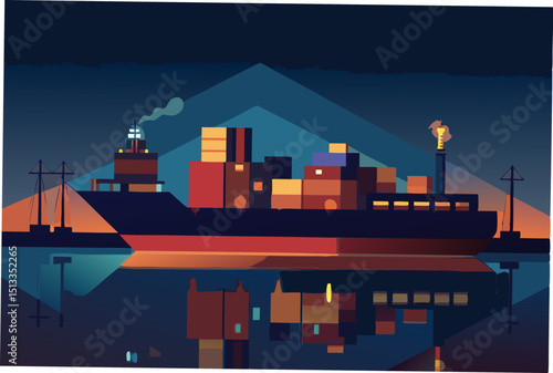 container cargo freight ship