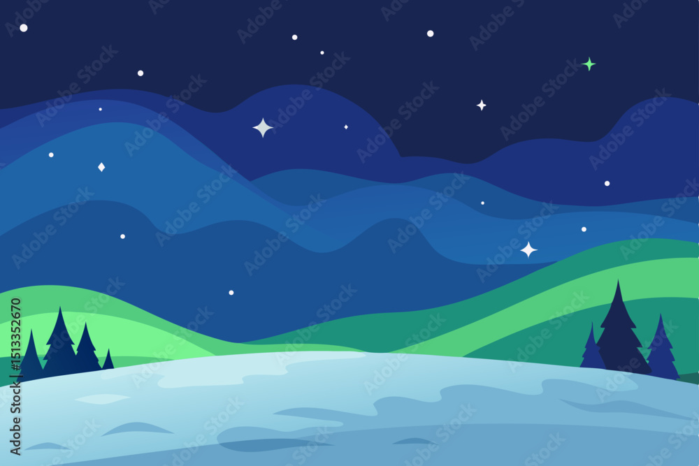 Obraz premium winter landscape with mountains