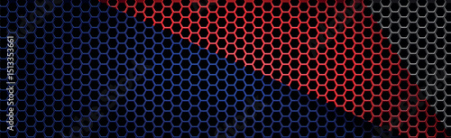 Multi-colored perforated iron with white reflections - Vector illustration