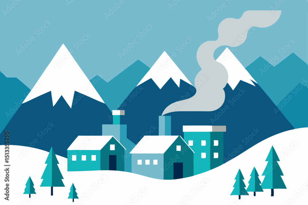 winter mountain landscape winter mountain landscape