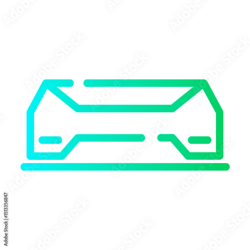 fitness step Line Gradient Icon