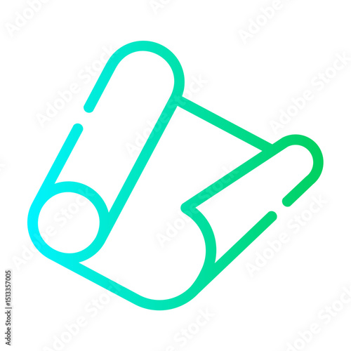 yoga mat Line Gradient Icon