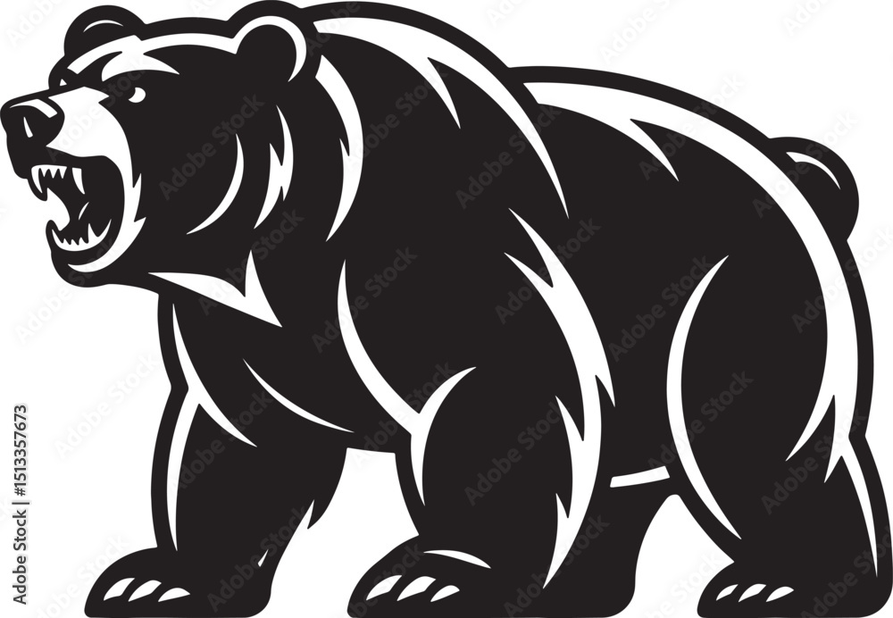 Fototapeta premium Powerful Bear Silhouette