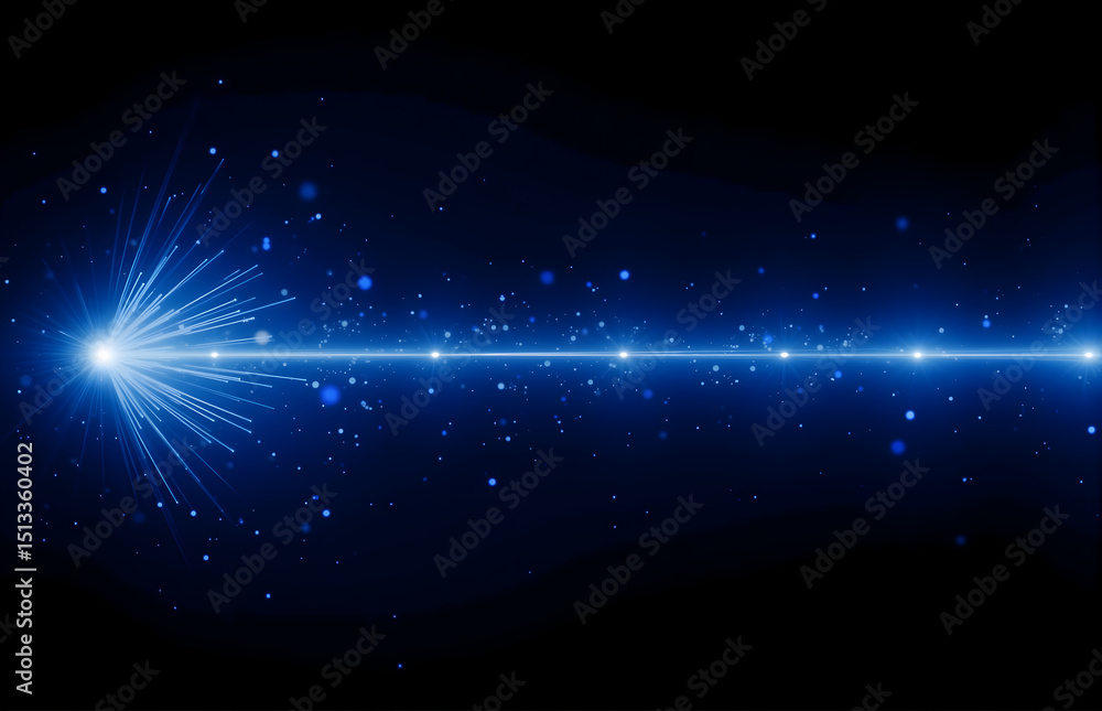 Obraz premium Blue Sci - Tech Light Shining Scene