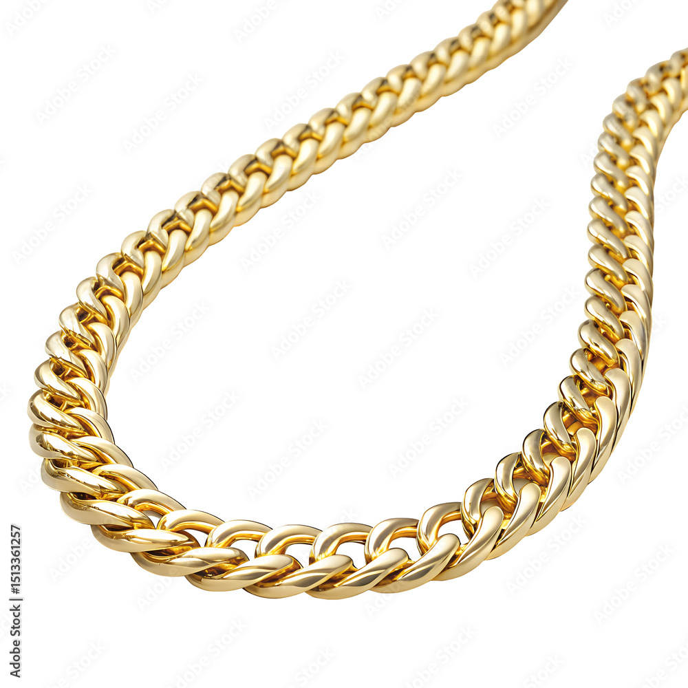 Obraz premium Golden Elegance: This photograph showcases the intricate links and luminous sheen of a dazzling gold chain, offering a timeless testament to exquisite craftsmanship.