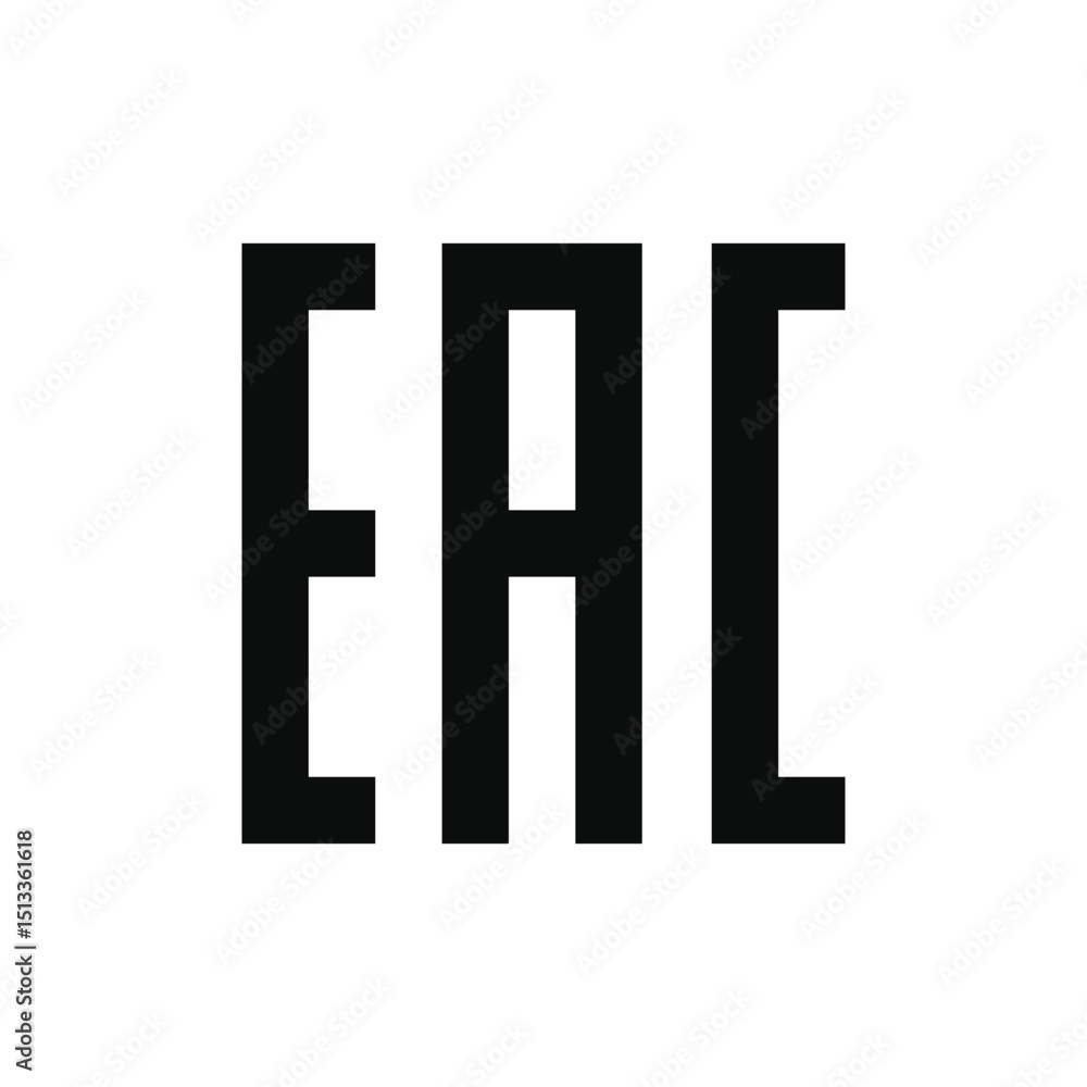 Obraz premium EAC Black Icon vector logo.