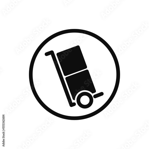 Use Trolly MARKED approved Icon vector logo.
