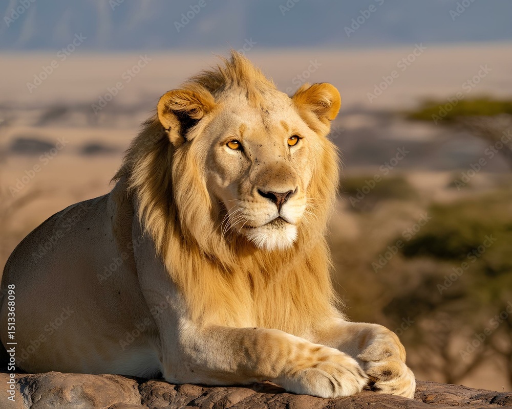 Fototapeta premium portrait of a male lion