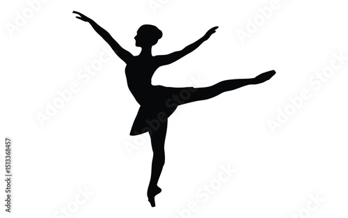 Ballet dancer vector silhouette