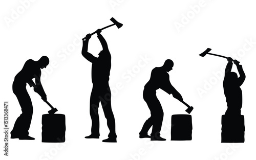 Lumberjack vector silhouette