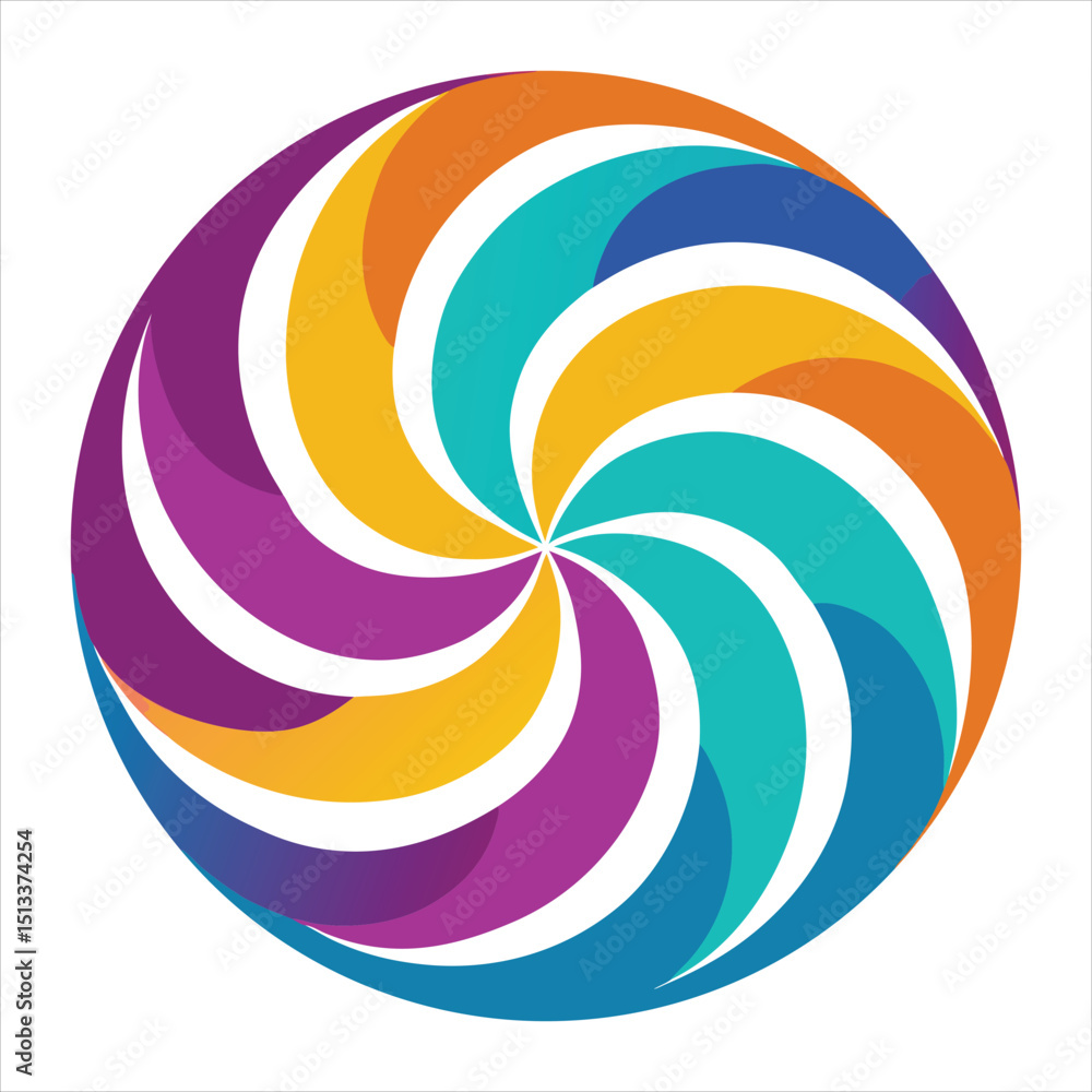 Fototapeta premium flat color mystic swirl mandala design