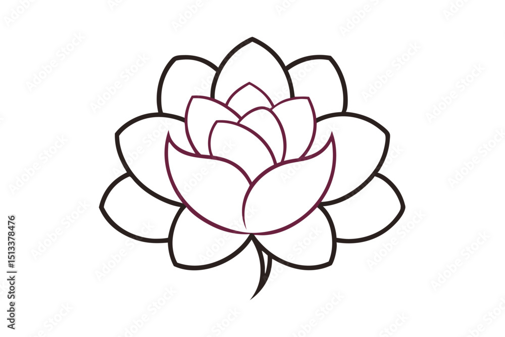 Linebloom continuous floral line illustration on white background vector illustration Linebloom continuous floral line illustration on white background vector illustration
