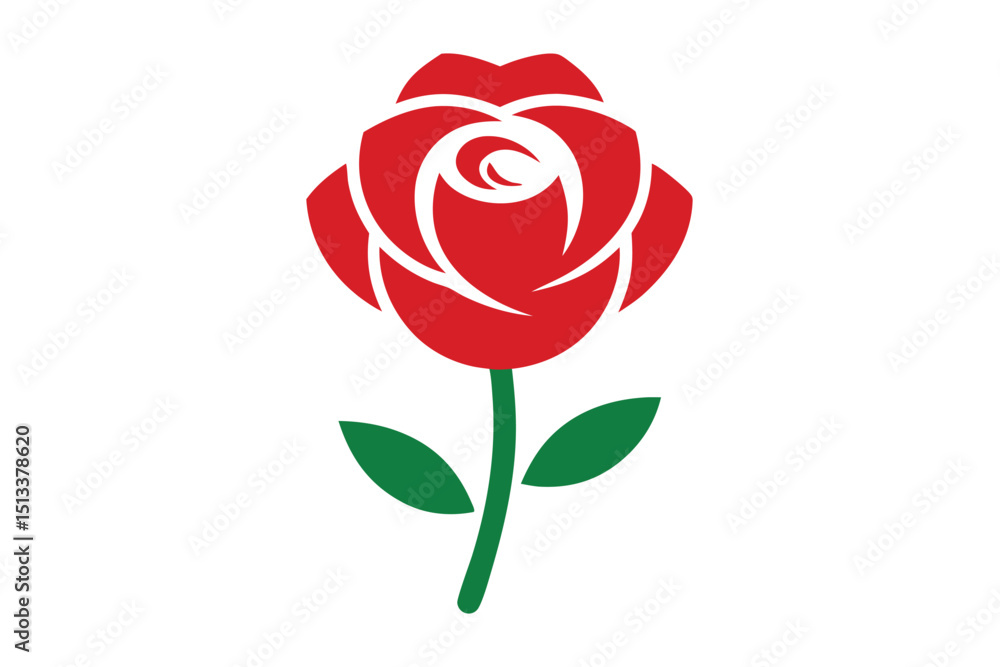 Minimal rose abstract modern rose design on white background vector illustration Minimal rose abstract modern rose design on white background vector illustration