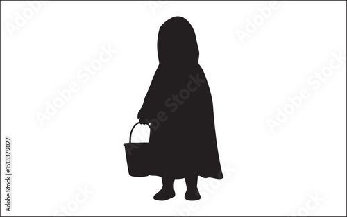 halloween silhouette of a woman