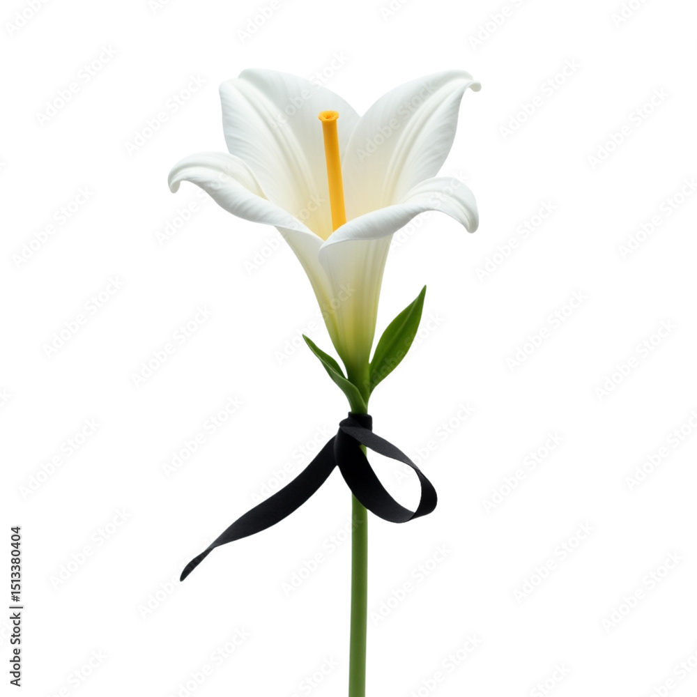 Fototapeta premium Untitled design - Soft White Flower with Layered Petals and Natural Light Transparent Background
