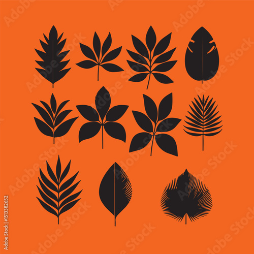 Tropical lef vector silhouette 