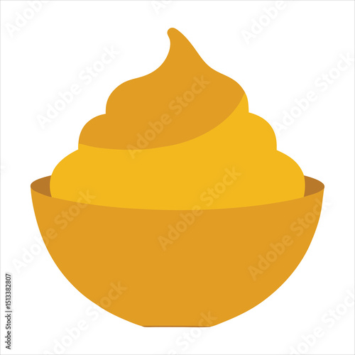 flat color turmeric face paste design