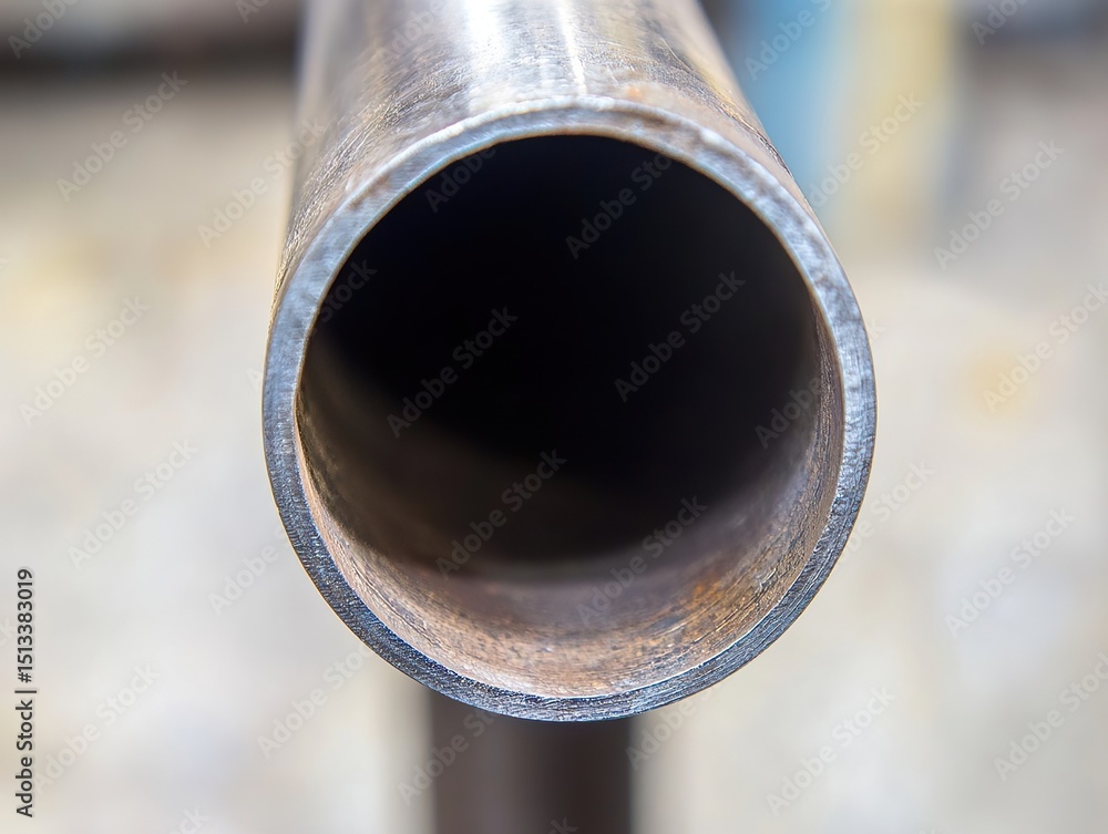 Metal Pipe Interior: Close-up view of the inside of a rusty metal pipe. Industrial abstract photography. Metal Pipe Interior: Close-up view of the inside of a rusty metal pipe. Industrial abstract photography.