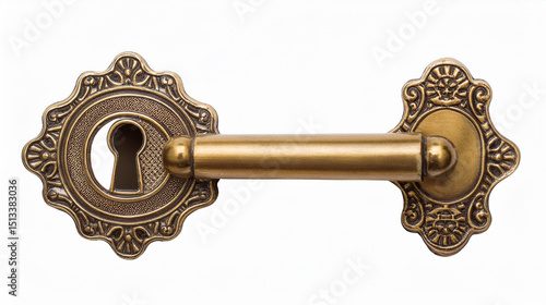 old key isolated on white background