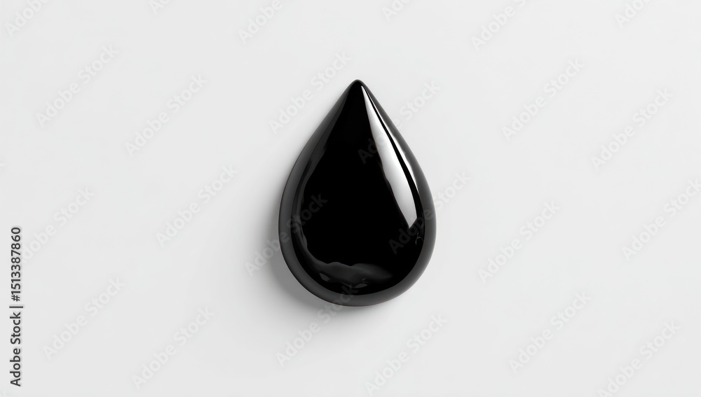 Fototapeta premium Single drop of black liquid