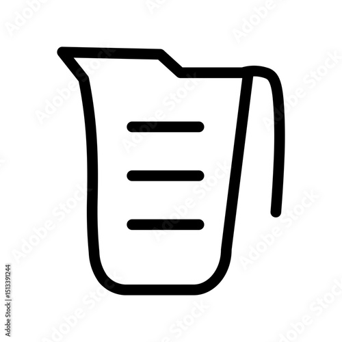 measuring cup line icon