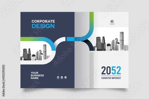 City Background Business Book Cover Design Template