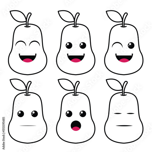 Pear Fruit Emoticon