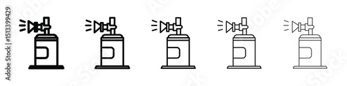 Air horn icon Outline and flat style designs
