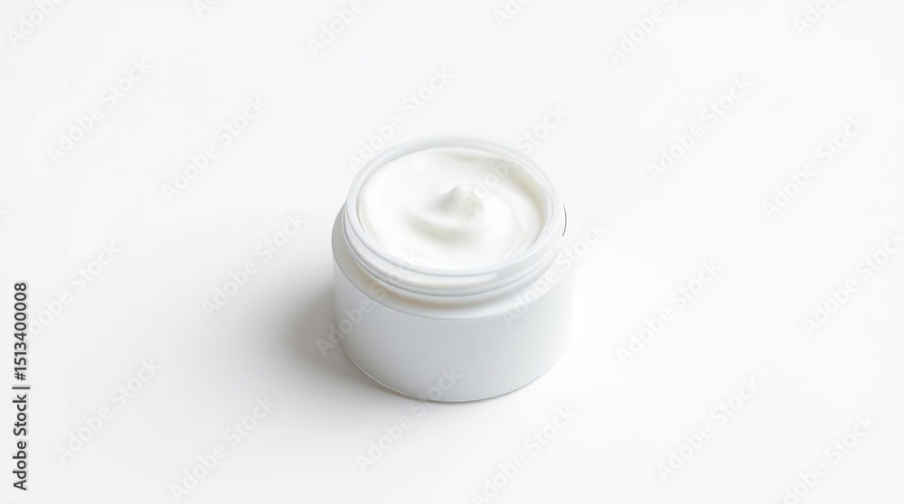 High-Resolution Stock Photo Misty White Facial Cream Jar High-Resolution Stock Photo Misty White Facial Cream Jar