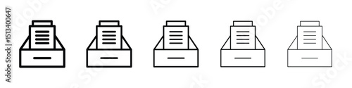 Archive icon Outline and flat style designs